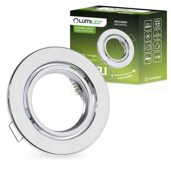 Halogenová Podhledové svítidlo GU10, MR16 Nastavitelná Kulatá Chrom Plech AURELI LUMILED
