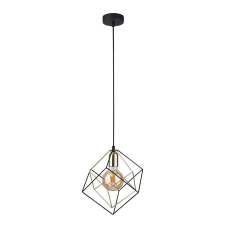 ALAMBRE Závěsné stropní svítidlo černé a zlaté geometrické E27 2777 TK Lighting