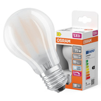 LED žárovka E27 A60 7,5W = 75W 1055lm 4000K Neutrální 300° Stmívatelné vlákno OSRAM SUPER STAR