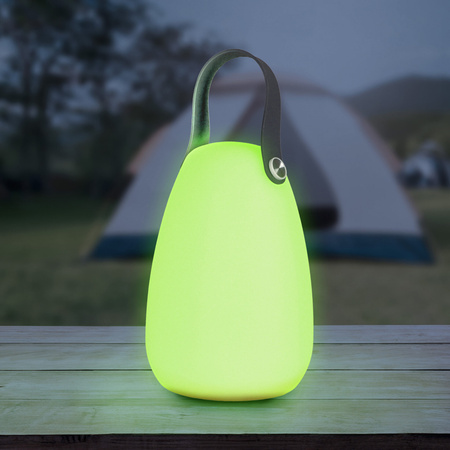 Solární kempingová lampa 2W 3000K RGBW bílá IP44 se soumrakovým senzorem Canaria Sanico Goldlux