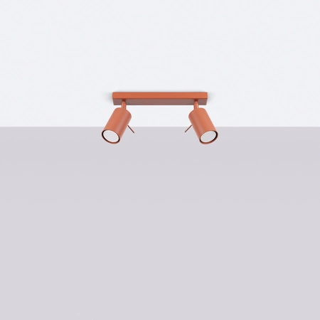 Tuba Spot Reflector Stropní svítidlo 2x GU10 Ochre Red Ring Bittersweet Shimmer SL.1507 Sollux