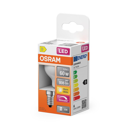 LED žárovka E14 P45 6,5W = 60W 806lm 2700K Warm 320° Filament Dimmable OSRAM SUPER STAR