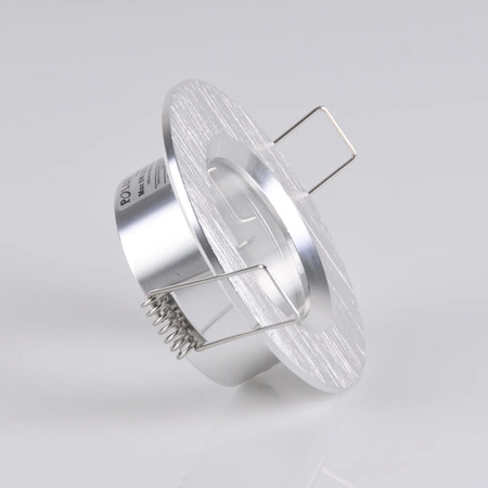 Kulaté stříbrné broušené vestavné svítidlo BORAS Očko MR16 IP44 GOLDLUX (Polux)