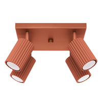 Bodové reflektorové stropní svítidlo Tuba 4x GU10 Ochre Red Carbon Deep Space SL.1640 Sollux