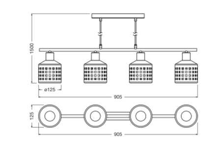 Dekorativní stropní svítidlo E27 Brown Clay Decor Ledvance