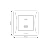 USB-A + USB-C 20W 16A Zásuvka pod omítku černá BINERA VIDEX s rámečkem