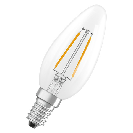 LED žárovka B35 E14 2,5W = 25W 250lm 3000K Warm 300° Filament Value Class Ledvance