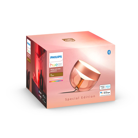 IRIS LED Copper EU/UK 8,1W CCT RGB PHILIPS HUE Bluetooth Zigbee stolní lampa