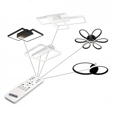 Stropní svítidlo LED 45W CCT GALAXIS POLARIS Black + dálkové ovládání Controller