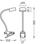 LED stolní lampa Clip nastavitelná 4,8 W 221lm CCT stmívatelná černá kancelářská linka Ledvance