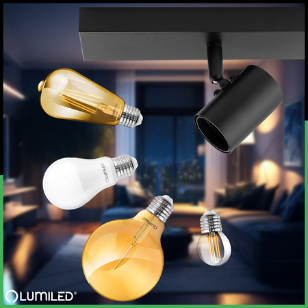 SPOT TUBA Reflektor Halogenové stropní svítidlo 2x E27 GLASA LUMILED