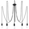 EDISON 5xE27 Pavoučí lustr Závěsné stropní svítidlo Loft Black SOLLUX