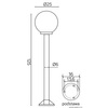 Venkovní stojící zahradní lampa POST Balls K 5002/2/K 250 E27 125cm Su-Ma