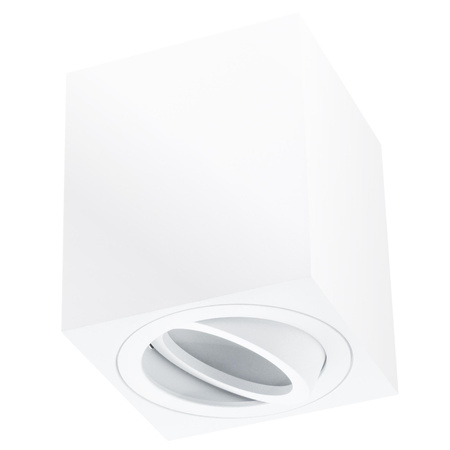 Povrchové Halogenové svítidlo GU10, SPOT TUBA 84mm Nastavitelná Čtvercová Bílá AMAT-M LUMILED