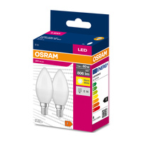 2x LED žárovka E14 B35 7W = 60W 806lm 3000K Teplá bílá 220° OSRAM HODNOTA