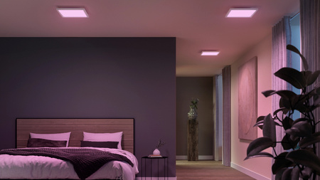 LED panel Povrchové stropní svítidlo 30x30 cm 25W 1760lm IP20 Bílá a barevná Ambiance RGB + TW White Smart SMART Zigbee Bluetooth Surimu Philips HUE