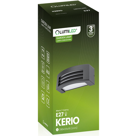 Zahradní nástěnná lampa E27, KERIO LUMILED