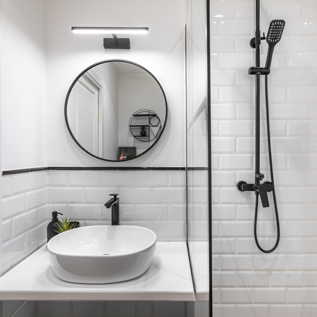 Venkovní nástěnná lampa LED 8W 560lm 4000K neutrální bílá IP44 Black Lumireflect Kobi Garden Wall