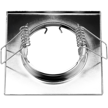 Halogenové svítidlo pod omítku Pevné čtvercové svítidlo PAVO Chrome Sheet MR16 GU10 LUMILED