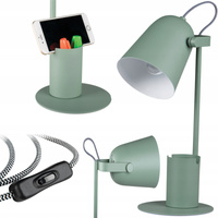 Stolní stolní lampa Školní kancelářská noční lampa Nastavitelná E27 Zelená Raibo Kanlux