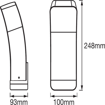 SMART LED nástěnné svítidlo 9W RGB+W Tmavě šedá SMART+ WiFi CURVE LEDVANCE