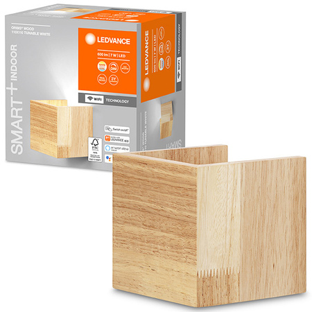 Nástěnné svítidlo SMART+ WIFI Chytré nástěnné svítidlo 7W ORBIS SWAN WOOD LEDVANCE