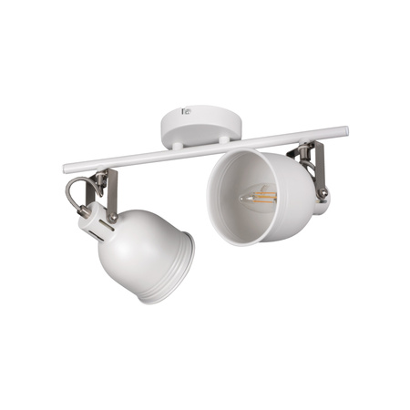 Stropní svítidlo LED E14 s reflektorem nastavitelné kulaté bílé stříbrné Derato Kanlux