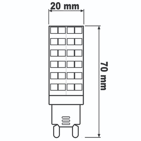 Žárovka LED G9, KAPSLE 10W = 75W 970lm 6500K Studená bílá 360° LUMILED
