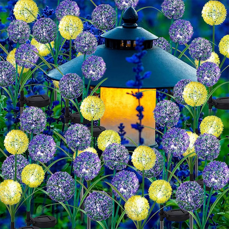 Solární zahradní lampa LED PILUS RGB Driven Dekorativní květina česnek LUMILED