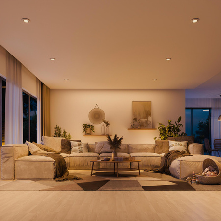 3x LED GU10 zapuštěná pod omítku hliníková kulatá bílá Peridot Philips