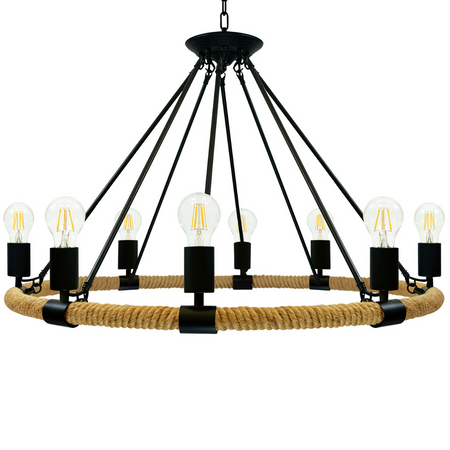 ROPE Arthur závěsná stropní lampa 8xE27 ROPE LOFT Vintage - GOLDLUX (Polux)