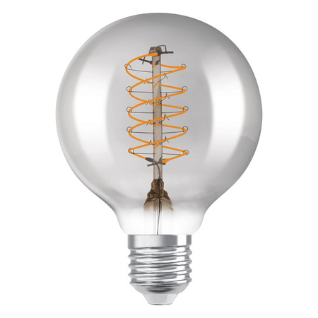 Dekorativní LED žárovka G80 Sphere E27 7,8W = 30W 360lm 1800K Warm 320° Smoke Filament Dimmable Vintage 1906 Osram
