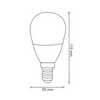 E14 G55 LED žárovka 4.5W 330lm 3000K Teplá bílá RGB 220° GOLDLUX (Polux)