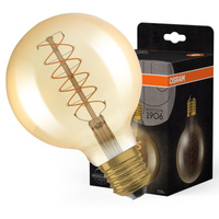 Dekorativní LED žárovka E27 G95 4.8W = 37W 420lm 2200K Teplá bílá 320° vlákno stmívatelné OSRAM Vintage 1906