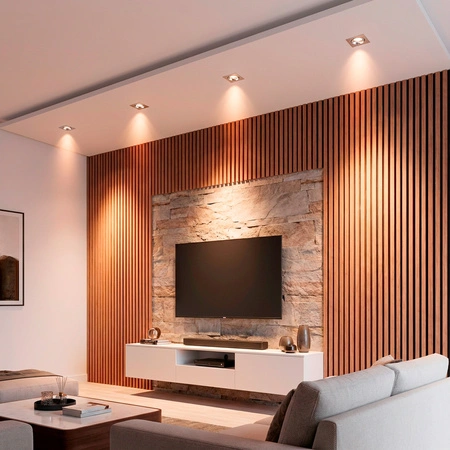 Halogenové svítidlo pod omítku Pohyblivé čtvercové svítidlo PICTOR Chrome Sheet MR16 GU10 LUMILED