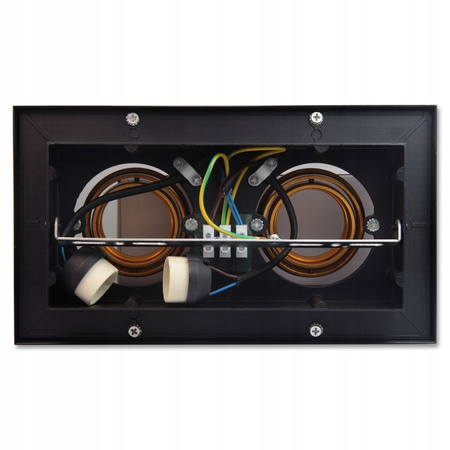 Svítidlo HALOGEN pro povrchovou montáž Pohyblivé 2x GU10 Obdélníkové černé 85mm NEMO