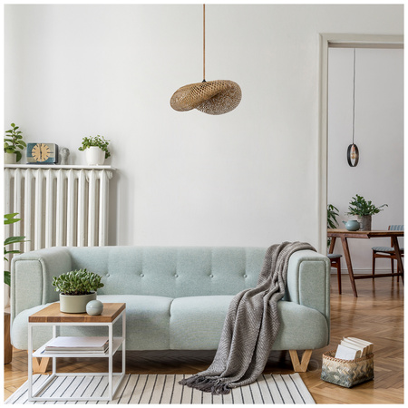 Bambusová dekorativní závěsná lampa E27 Brugia Kobi