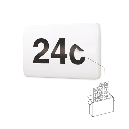 LED zahradní lampa Osvětlené domovní číslo NUMOS fasádní nástěnná lampa 7W 4000K IP65 Kobi senzor