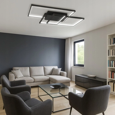 LED lustrová stropní lampa 90W CCT GALAXIS VELA černá + dálkové ovládání