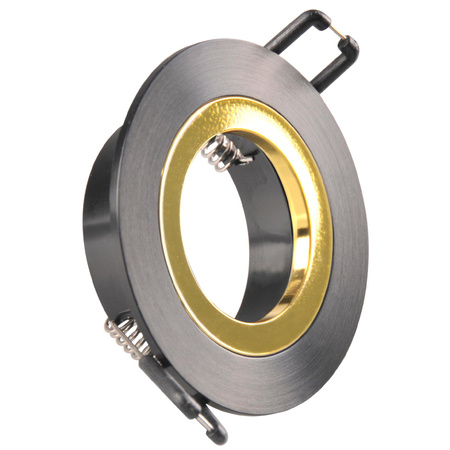 Skryté bodové svítidlo GU10 černé FEBE Sanico Goldlux