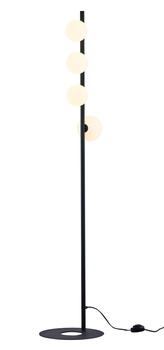 Stojací lampa TAIDA 4xG9 LED 151cm s vypínačem Modern White a Black Jupiter