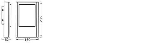 Venkovní zahradní lampa LED fasádní nástěnná lampa 12,5W 900lm 3000K IP44 Endura Ledvance šedá