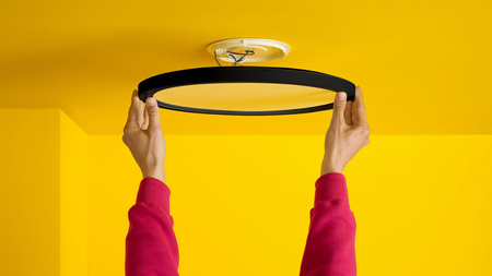 Plafond LED světlo pro povrchovou montáž 22W CCT + RGB Black SMART WiFi WiZ