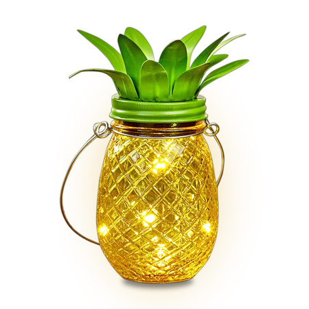 Zahradní lampa LED Solární lucerna Závěsná nádoba ANANAS Glass 3000K