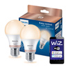 2x LED žárovka E27 A60 8W = 60W 806lm 2700-6500K SMART WiFi Philips WiZ