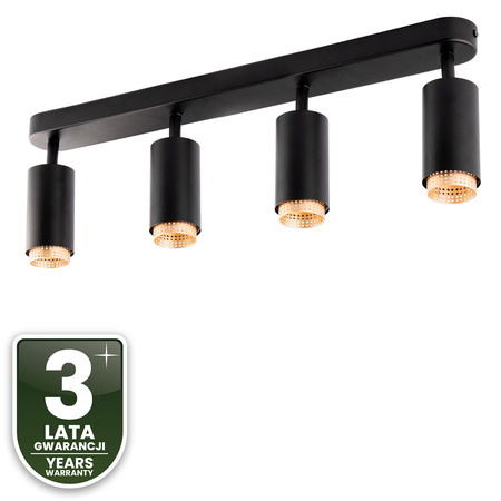 Reflektorové stropní svítidlo 4x GU10 ELIGIS Black LUMILED