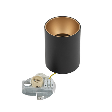 Přisazené svítidlo EYE TONE 8931 Nowodvorski Černá a stříbrná GU10 Stropní trubice Aluminium Minimalist