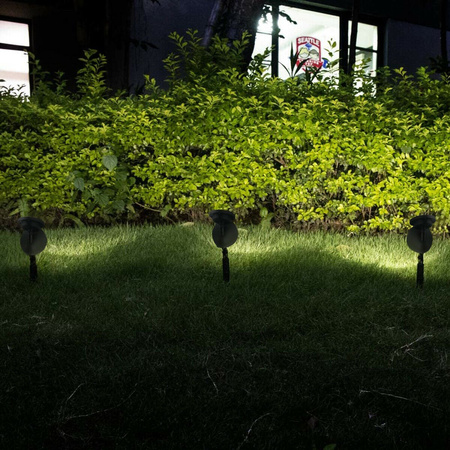 Solární zahradní lampa LED s hnacím směrovým reflektorem a soumrakovým senzorem černá IP44