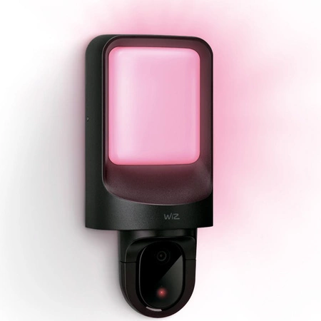 Venkovní nástěnná LED lampa s kamerou 37,5 cm RGB SMART WiFi WiZ