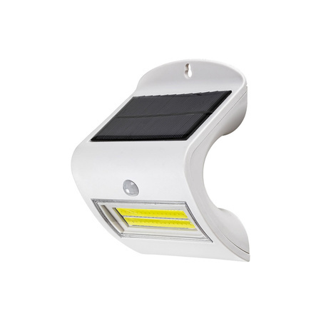 LED solární zahradní svítidlo nástěnné svítidlo OPAVA 2W 4000K IP44 s pohybovým senzorem bílá RABALUX